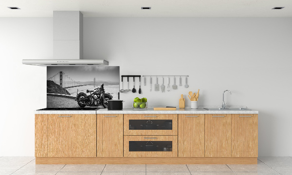 Pannello retrocucina con decorazione a tema motocicletta