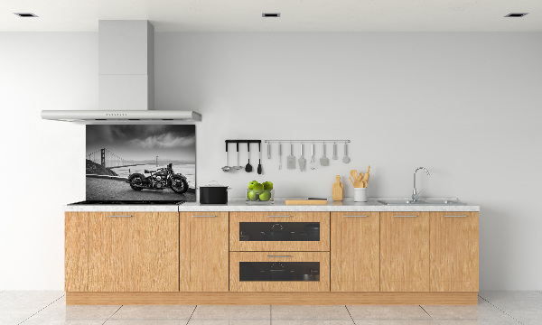 Pannello retrocucina con decorazione a tema motocicletta