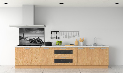 Pannello retrocucina con decorazione a tema motocicletta