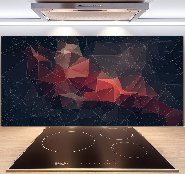 Rivestimento parete cucina con motivo astratto