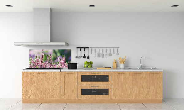 Rivestimento parete cucina con motivo Fiori di erica