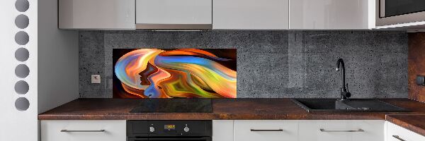 Pannello paraschizzi cucina con motivo astratto