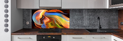 Pannello paraschizzi cucina con motivo astratto