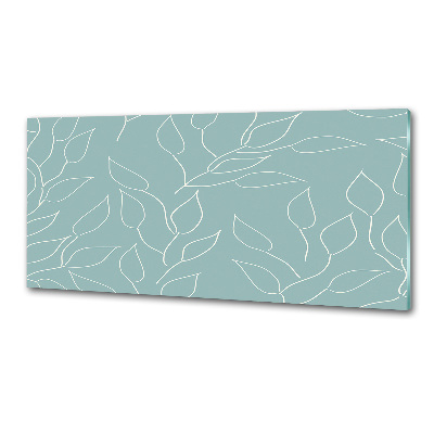 Rivestimento parete cucina con motivo a foglie