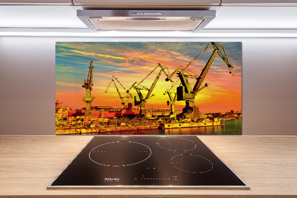 Pannello paraschizzi cucina con stampa raffigurante il cantiere navale di Danzica