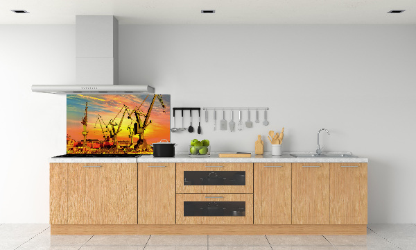 Pannello paraschizzi cucina con stampa raffigurante il cantiere navale di Danzica