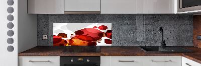 Pannello paraschizzi cucina con motivo ad astrazione del cerchio