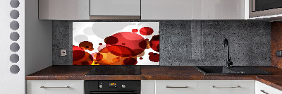 Pannello paraschizzi cucina con motivo ad astrazione del cerchio