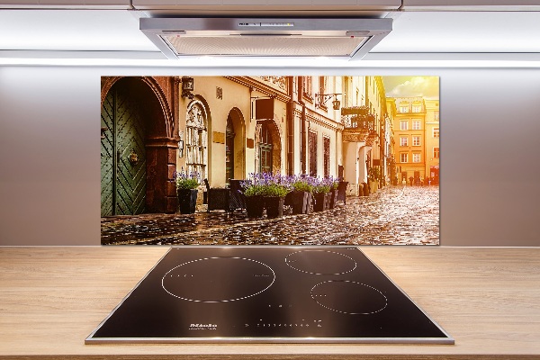 Rivestimento parete cucina con motivo ispirato a Cracovia, Polonia