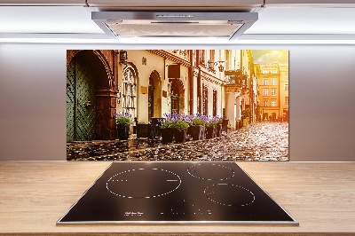 Rivestimento parete cucina con motivo ispirato a Cracovia, Polonia