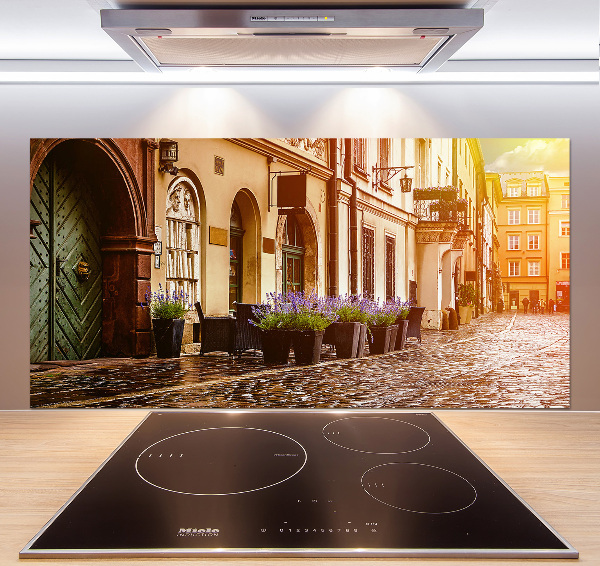 Rivestimento parete cucina con motivo ispirato a Cracovia, Polonia