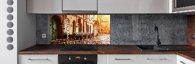 Rivestimento parete cucina con motivo ispirato a Cracovia, Polonia