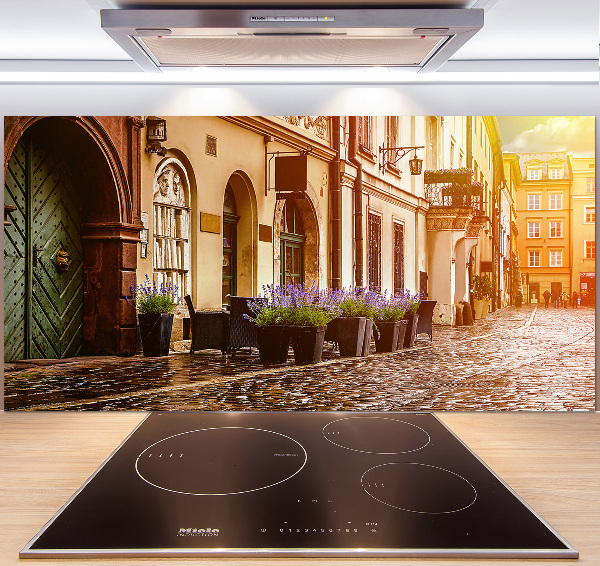 Rivestimento parete cucina con motivo ispirato a Cracovia, Polonia