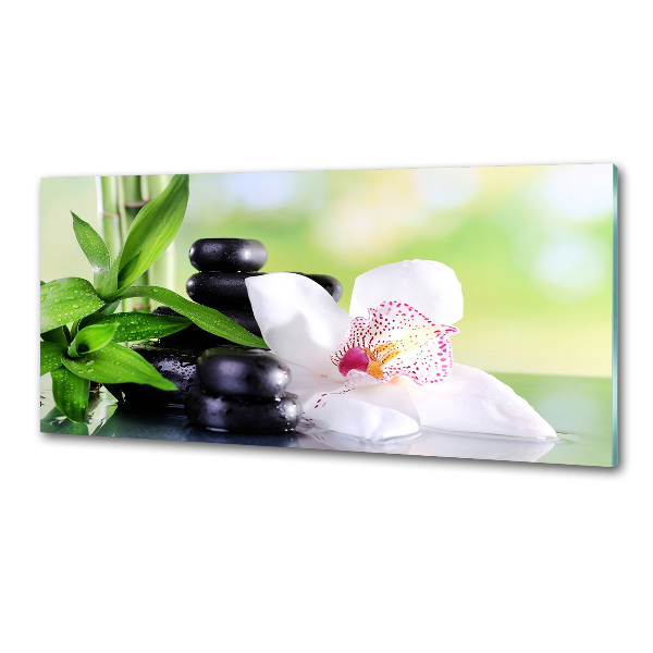 Pannello retrocucina con motivo orchidea