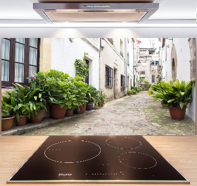 Pannello paraschizzi cucina con motivo decorativo raffigurante una strada affascinante