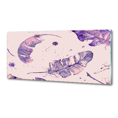 Pannello paraschizzi cucina con motivo a piume