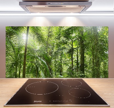 Rivestimento parete cucina con motivo Foresta tropicale