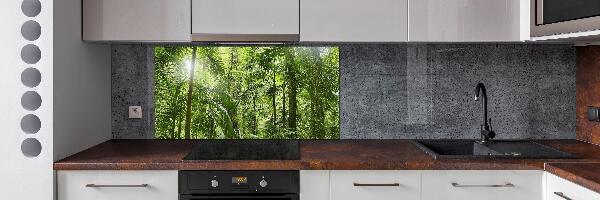 Rivestimento parete cucina con motivo Foresta tropicale