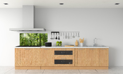 Rivestimento parete cucina con motivo Foresta tropicale