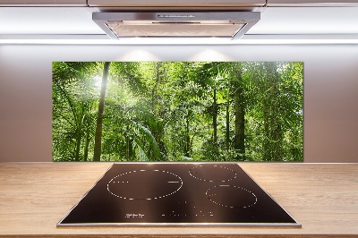 Rivestimento parete cucina con motivo Foresta tropicale