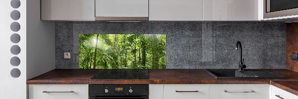 Rivestimento parete cucina con motivo Foresta tropicale