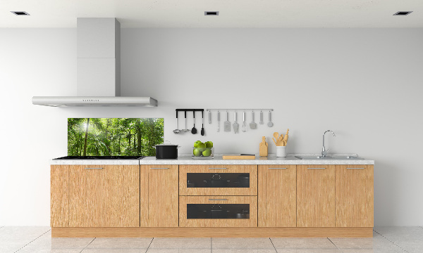 Rivestimento parete cucina con motivo Foresta tropicale
