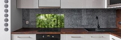 Rivestimento parete cucina con motivo Foresta tropicale