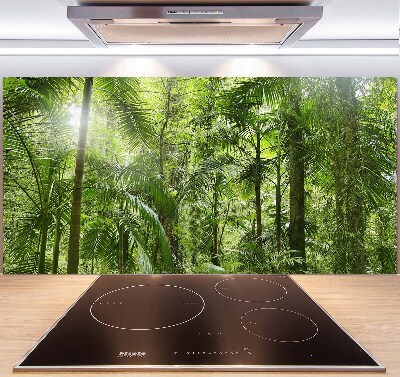 Rivestimento parete cucina con motivo Foresta tropicale