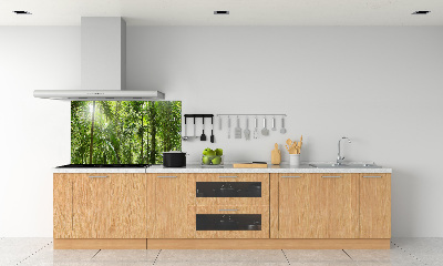 Rivestimento parete cucina con motivo Foresta tropicale