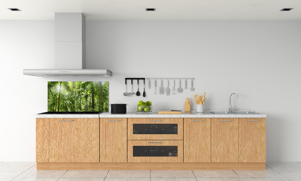 Rivestimento parete cucina con motivo Foresta tropicale