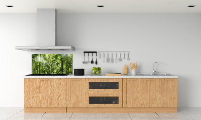 Rivestimento parete cucina con motivo Foresta tropicale