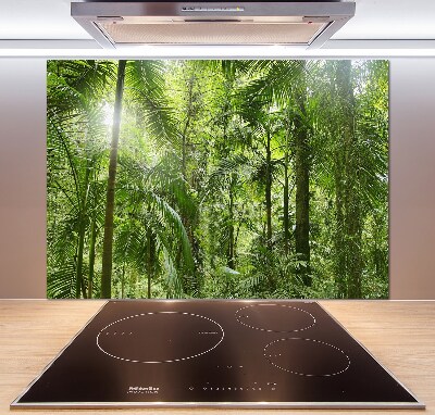 Rivestimento parete cucina con motivo Foresta tropicale