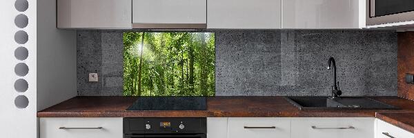 Rivestimento parete cucina con motivo Foresta tropicale