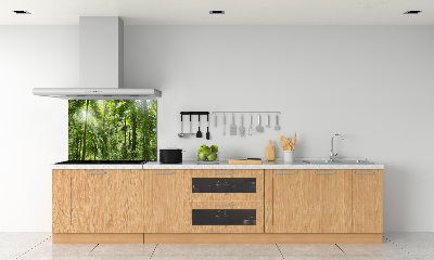 Rivestimento parete cucina con motivo Foresta tropicale