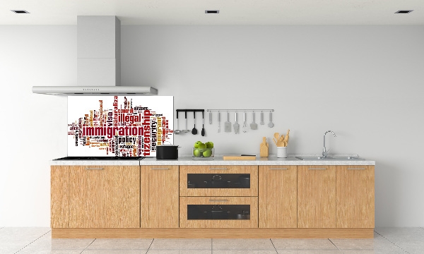 Pannello paraschizzi cucina con motivo a tema Immigrazione