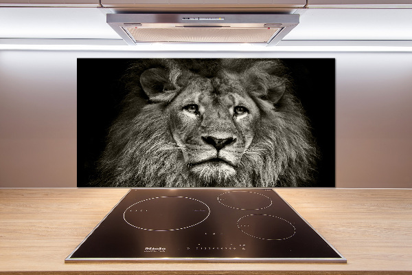 Rivestimento parete cucina con motivo Leone