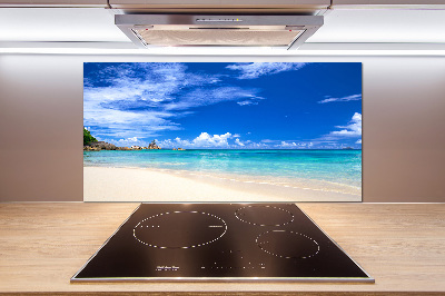 Pannello paraschizzi cucina con stampa a tema spiaggia tropicale