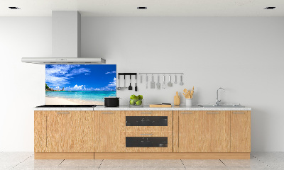 Pannello paraschizzi cucina con stampa a tema spiaggia tropicale
