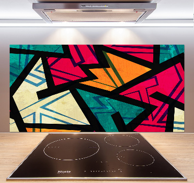 Rivestimento parete cucina con motivo geometrico