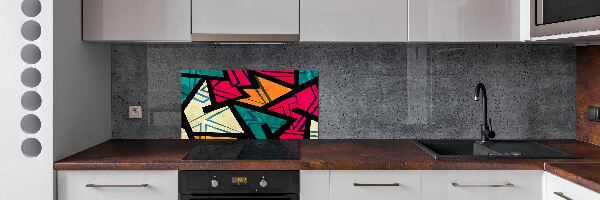 Rivestimento parete cucina con motivo geometrico