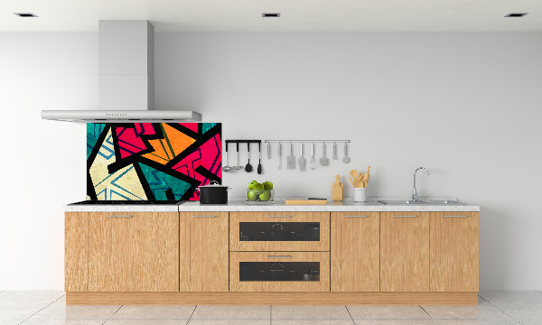 Rivestimento parete cucina con motivo geometrico