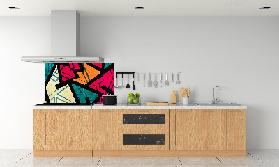 Rivestimento parete cucina con motivo geometrico