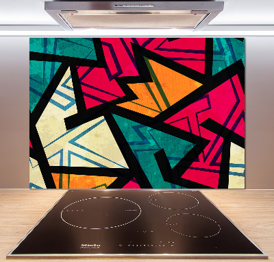 Rivestimento parete cucina con motivo geometrico