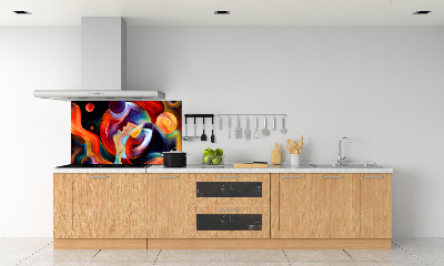 Pannello retrocucina con motivo astratto
