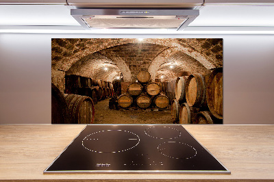 Pannello retrocucina con motivo 'Botti nel vigneto'