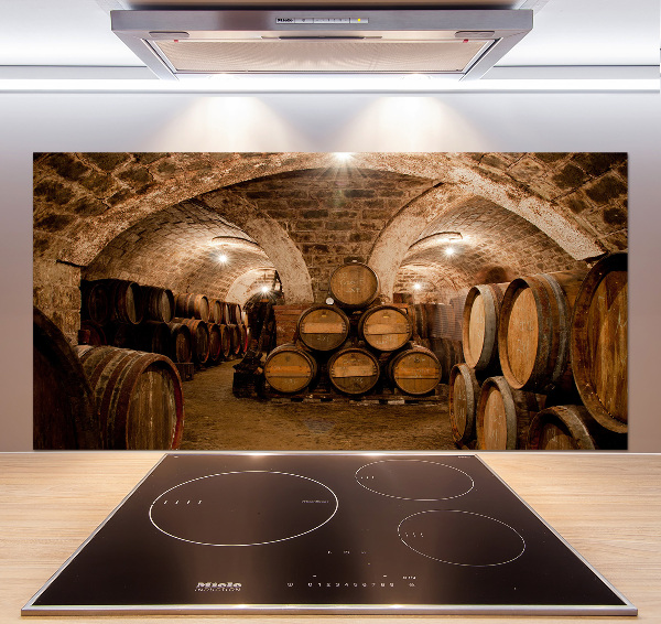 Pannello retrocucina con motivo 'Botti nel vigneto'