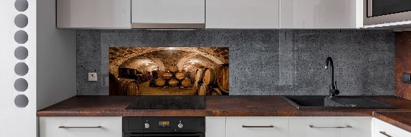 Pannello retrocucina con motivo 'Botti nel vigneto'