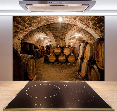 Pannello retrocucina con motivo 'Botti nel vigneto'