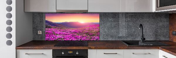 Rivestimento parete cucina con motivo Colline rosa