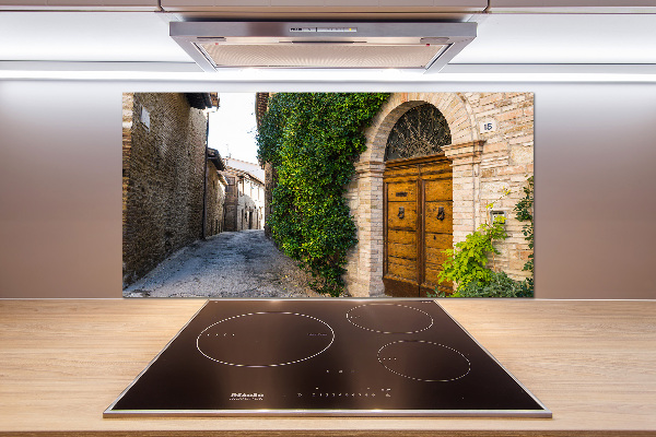 Rivestimento parete cucina dalla grafica ispirata a una strada affascinante